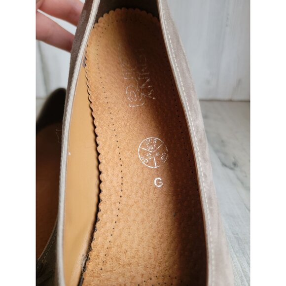 Jenny by ara US 8 tan pom pom flats women's shoe - Picture 3 of 7